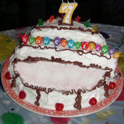 Buon Compleanno Mondo3 - 7 Anni - Torta