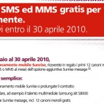 Messaggi SMS e MMS gratis per un anno in Svizzera da Sunrise