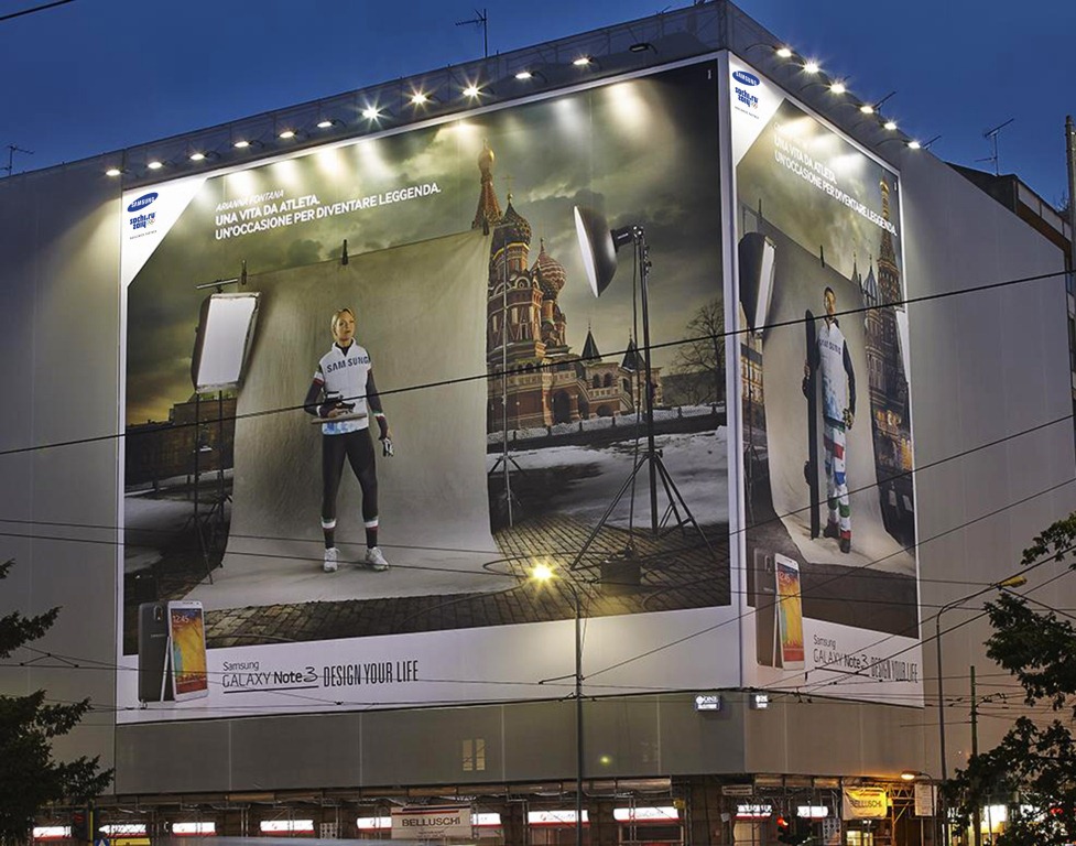 Affissione Samsung Ola Azzurra Sochi 2014
