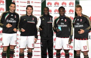 Adil Rami, Riccardo Montolivo, Clarence Seedorf, Michael Essien, Keisuke Honda