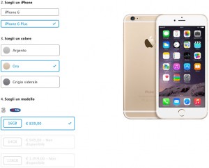 iPhone 6 modulo di prenotazione