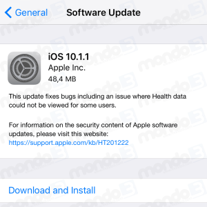 iOS 10.1.1