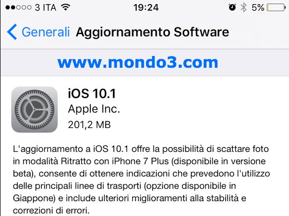 IOS 10.1.1 aggiornamento: tutte le principali novità