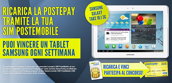 Ricarica la Postepay e Vinci con PosteMobile