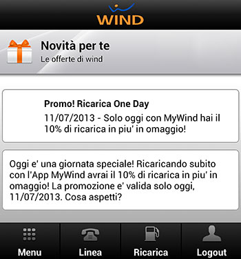 Wind Ricarica OneDay 11 Luglio 2013