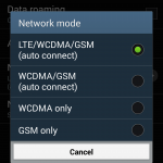 Samsung Galaxy S 4 Menu LTE Wind USIM 4G