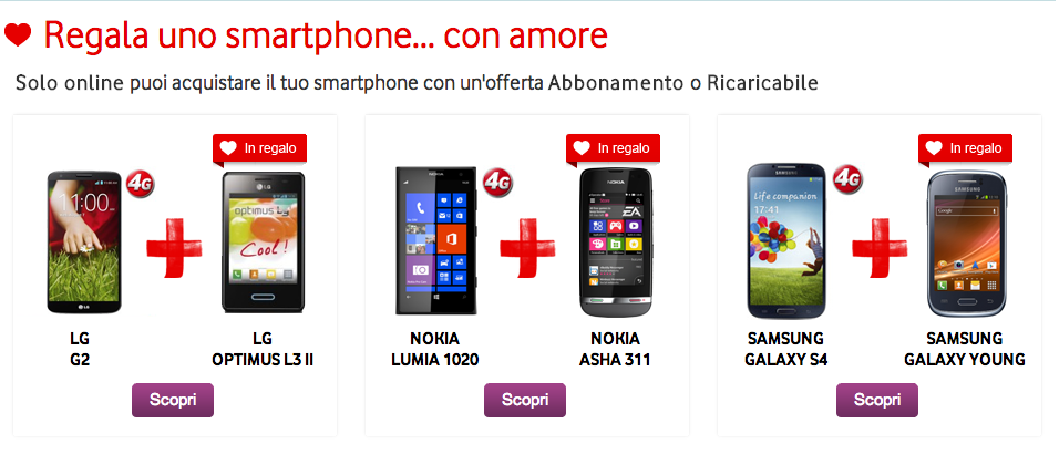 Promo San Valentino Vodafone