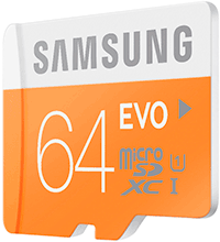 Samsung microSD EVO (arancione)