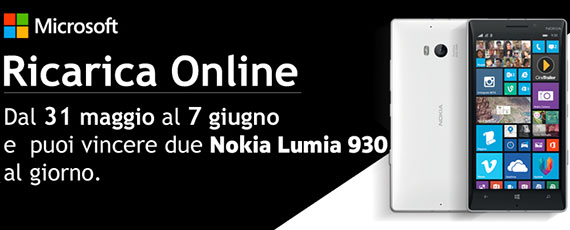 Ricarica Online Wind: dal 31 maggio al 7 giugno 2014 in palio il premio Nokia Lumia 930