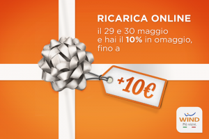 Wind promo ricarica online 29 e 30 maggio 2014