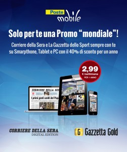 PosteMobile promo mondiale Gazzetta