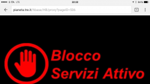 Blocco servizi attivo (barring wap premium H3G)