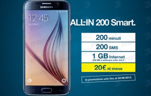 All-IN Smart 200 con Samsung Galaxy S6 in promo