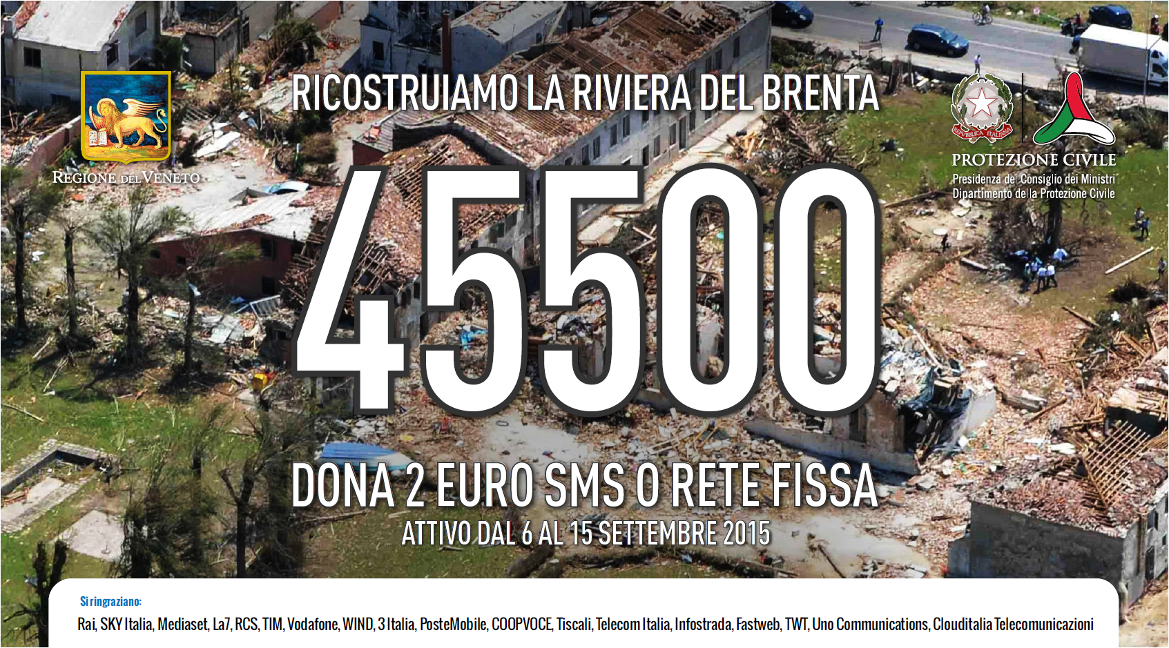 Salviamo la Riviera del Brenta: SMS solidale per la ricostruzione in Veneto