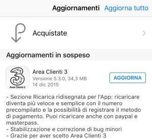 App Area Clienti 3 v. 5.3.0 per iOS