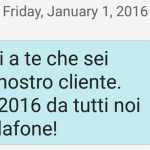 SMS di auguri 2016 da Vodafone agli ex clienti