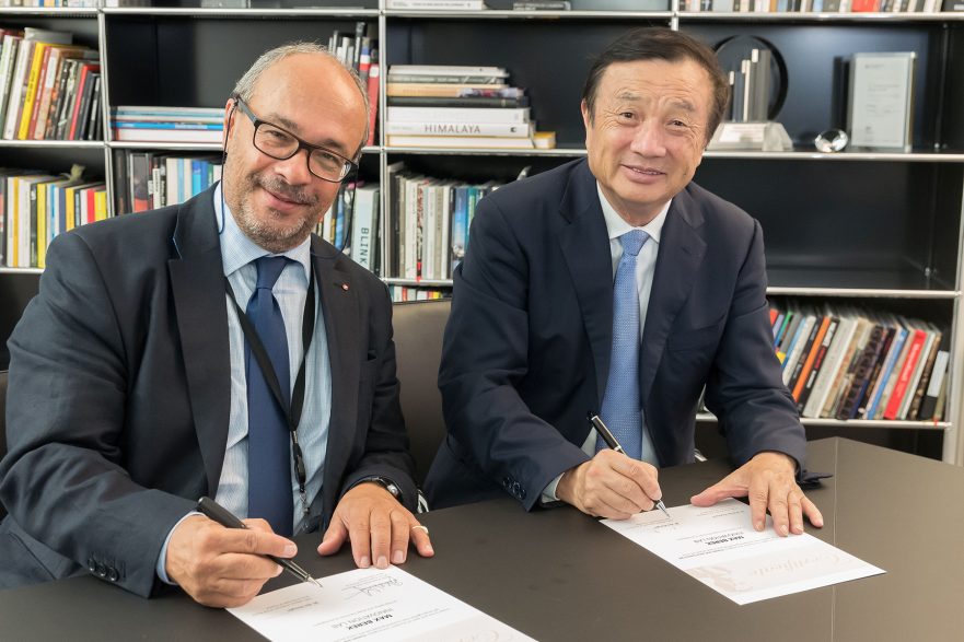 Ren Zhengfei (Huawei) e Andreas Kaufmann (Leica)