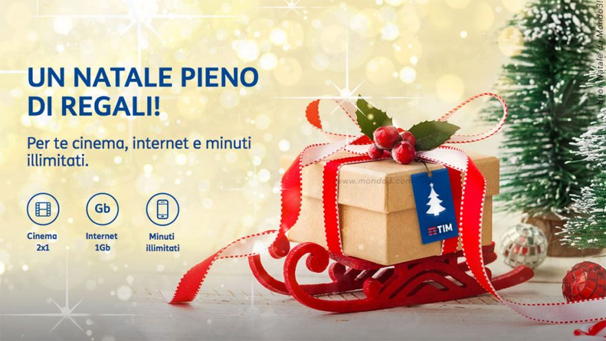 Regali Di Natale Gratis.Promo Un Natale Pieno Di Regali Tim Gratis Cinema Internet E Minuti Illimitati