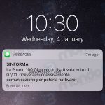 Promo 100 Giga: SMS disattivazione 2016 e rinnovo 2017