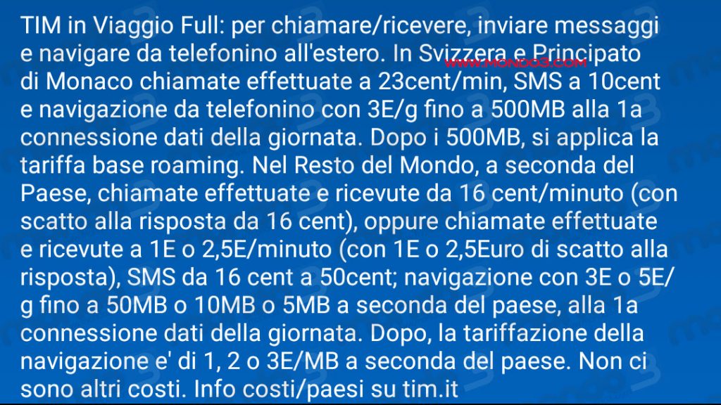 TIM IN Viaggio Full solo Svizzera e Monaco - maggio 2017