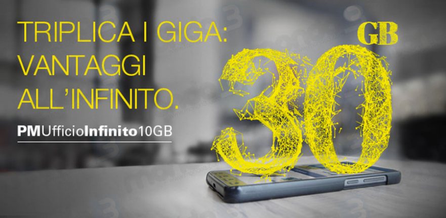 PM Ufficio Infinito promo settembre 2016 triplica i Giga