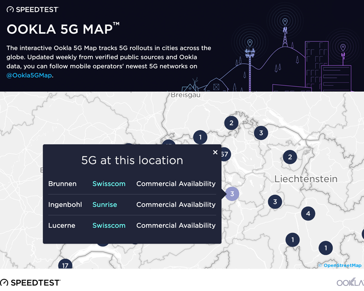 Mappa 5G by Ookla