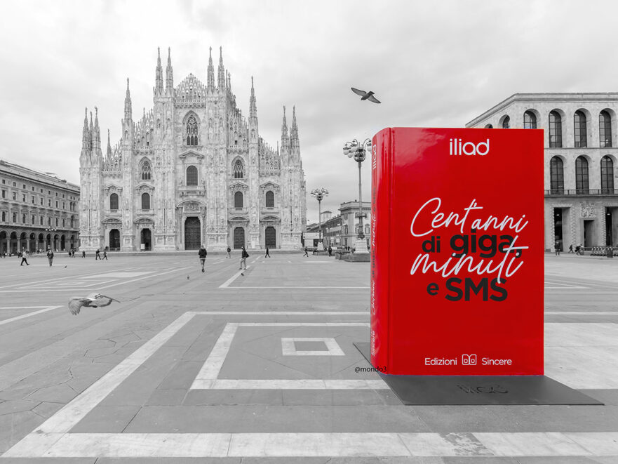 Cent’Anni di Giga, Minuti e Sms: l'installazione di iliad in piazza Duomo a Milano