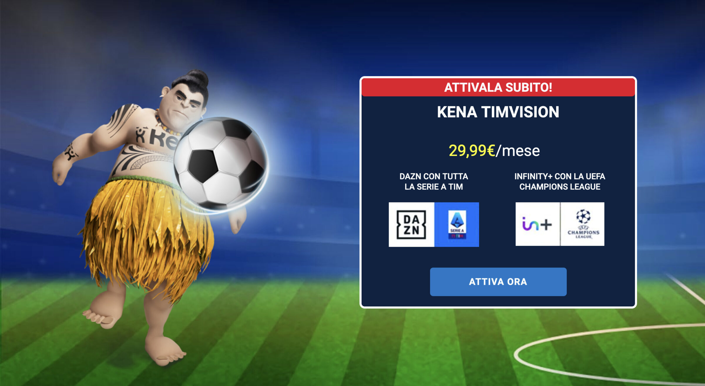 Kena TIMVISION L offerta Per Vedere DAZN E Infinity In Streaming