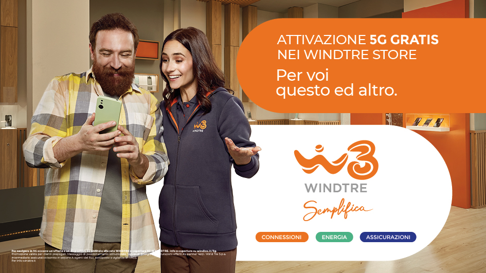 WINDTRE, il 5G è gratis per sempre: come attivarlo subito in negozio
