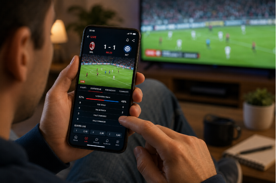 La partita entra nello smartphone con streaming e dati in tempo reale